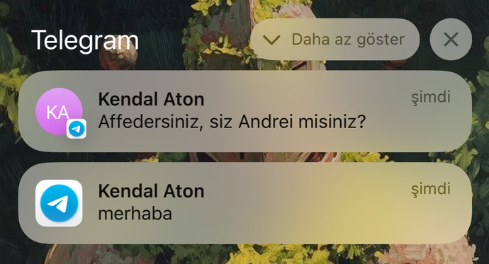 Sonunda biri bende tarkovsky kumaşı olduğunu anladı