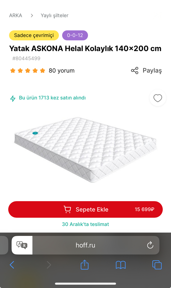 Helal yatak mı çıkmış?