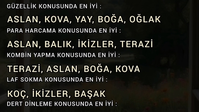 Burcunuzun en iyi olduğu alan neymiş?