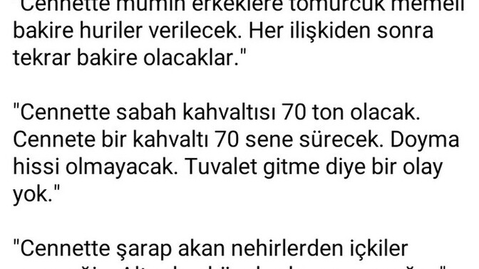 Cennette böyle şeyler var mı?