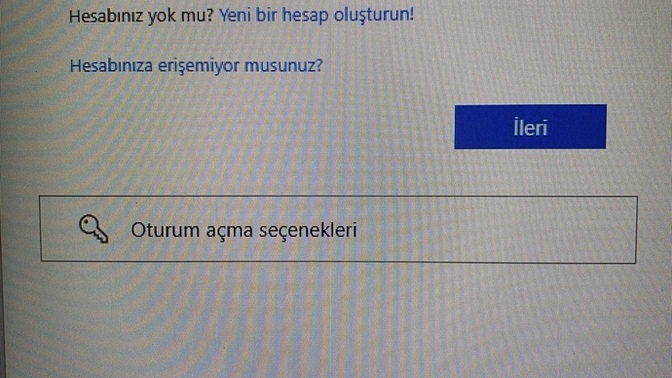 Mail adresine giremiyorum?