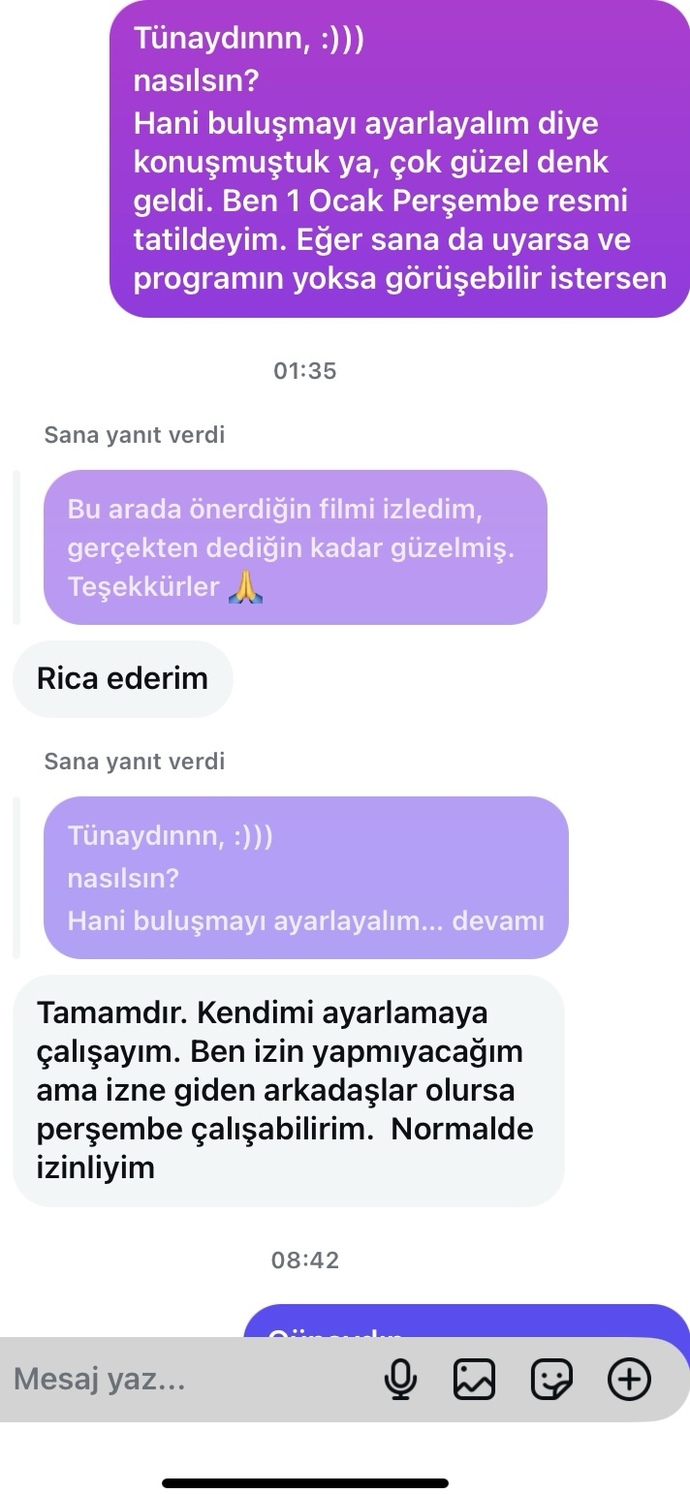 Sizce bahane mi uydurur yoksa samimimi ve sizce mesafeli mi mesajda?