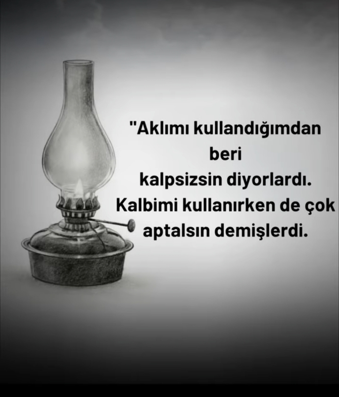 Kalbini kullanarak aptal olmak mı Yoksa aklını kullanarak kalpsiz olmak mı hangisini seçersin?