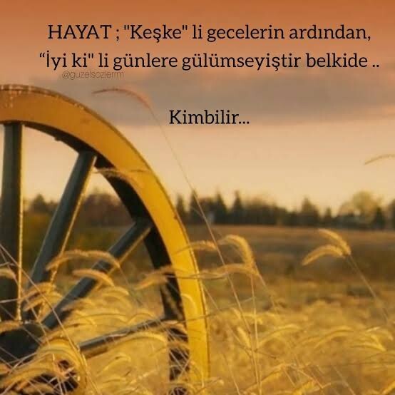 Keşke der misiniz?