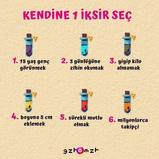 Sadece 1 tane hakkın var. Sen hangisini seçerdin?