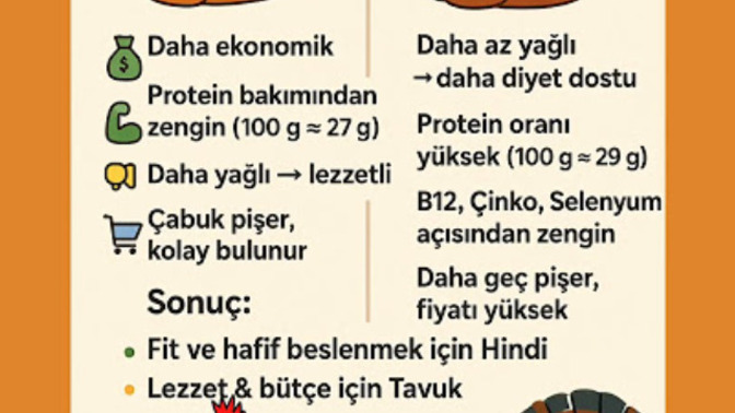Hindi eti mi, tavuk eti mi? Hangi et daha lezzetli?