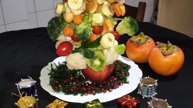 Meyvelerden yaptığım yılbaşı ağacım nasıl olmuş 🤣?