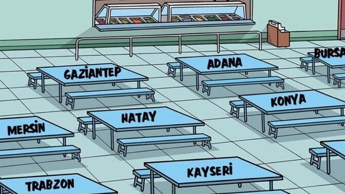 Çok acıktın hangi masaya oturursun?