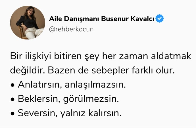 Bir ilişkiyi bitiren bazen farklı sebepler nelerdir?