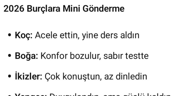 2026'da burçlar nasıl bir gönderme yapıyor?