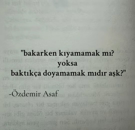 Bakarken kıyamamak mı yoksa baktıkça doyamamak mıdır aşk?