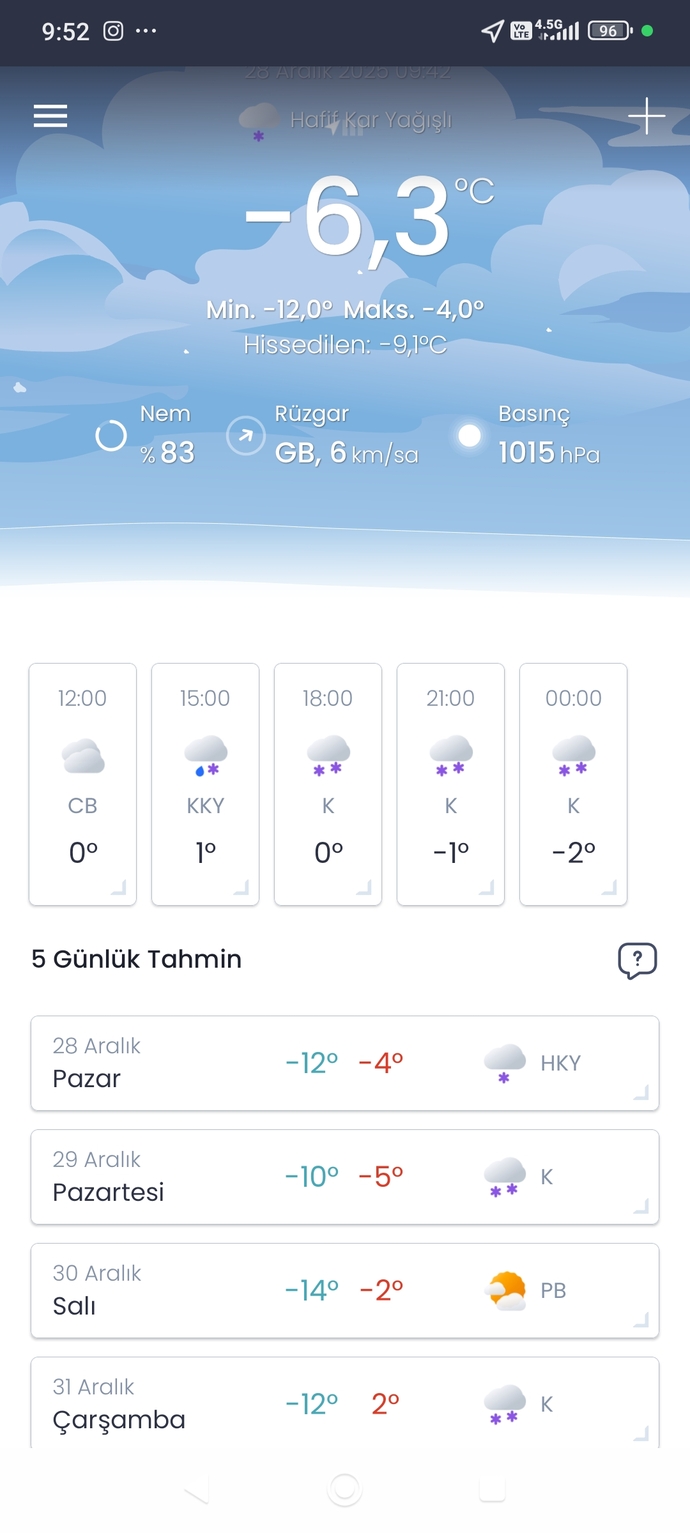Sizinde memleketinizde kar yağdı mı?