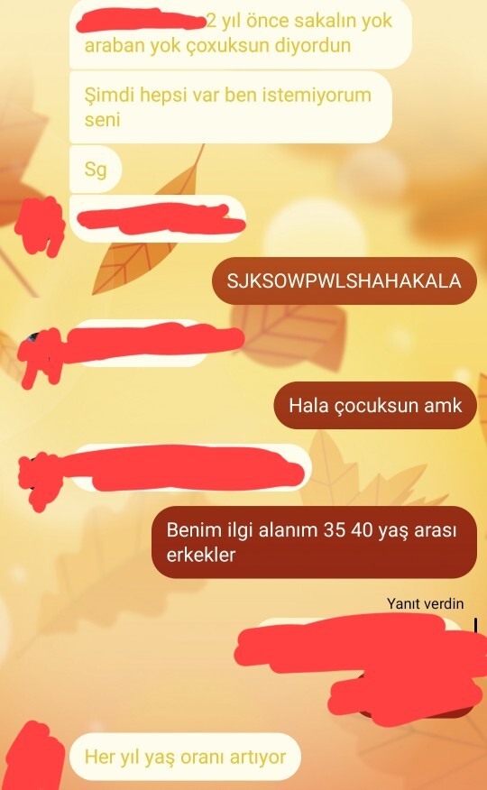 Benim yaşıtlarıma asla ilgi duyamama seviyesi nasil?