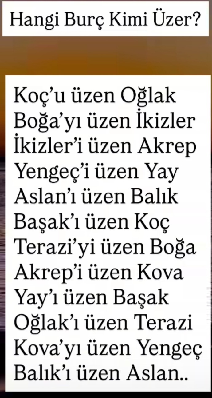 Hangi Burcu, Hangi burç üzermiş?