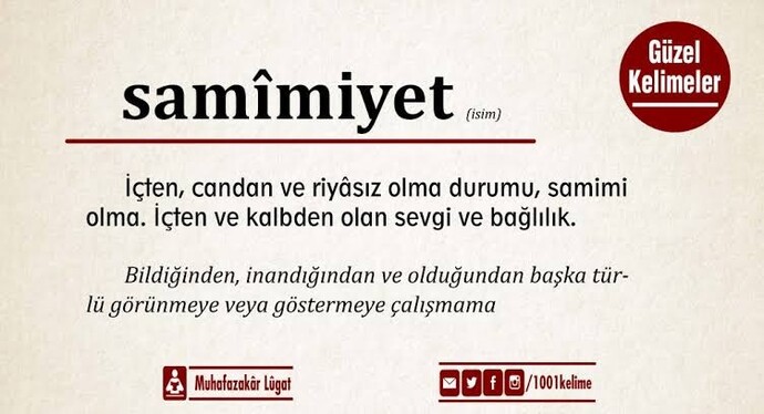 Samîmiyet sizin için önemli mi?
