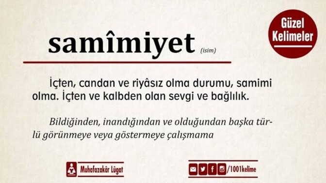 Samîmiyet sizin için önemli mi?