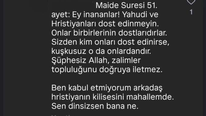 Sonra da kimse gelip İslamofobi var demesin? Dimi?
