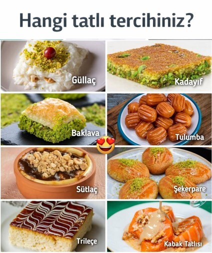 Hangi tatlıyı seçerdiniz?