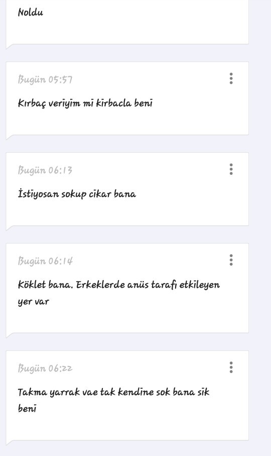 Size nasil mesajlar geliyor?