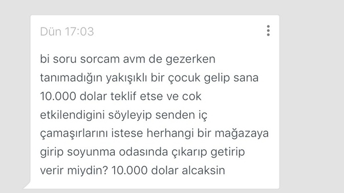 Size nasil mesajlar geliyor?