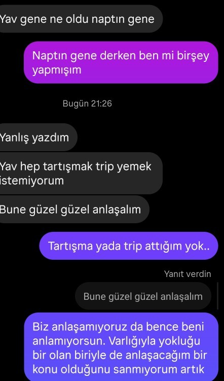 Ne yapsam sizce ayrılık konuşması yapsam mı?