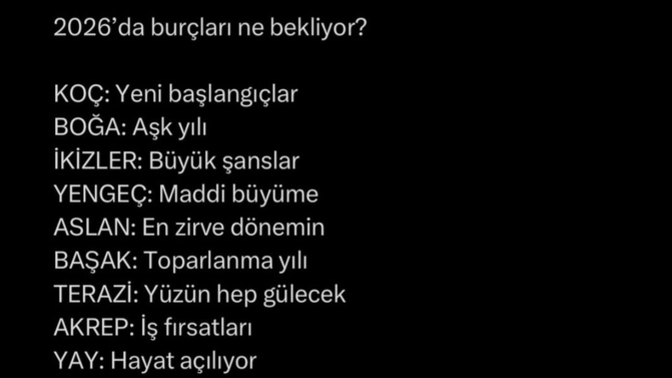 Burcunuza göre 2026 yılında sizleri neler bekliyor?
