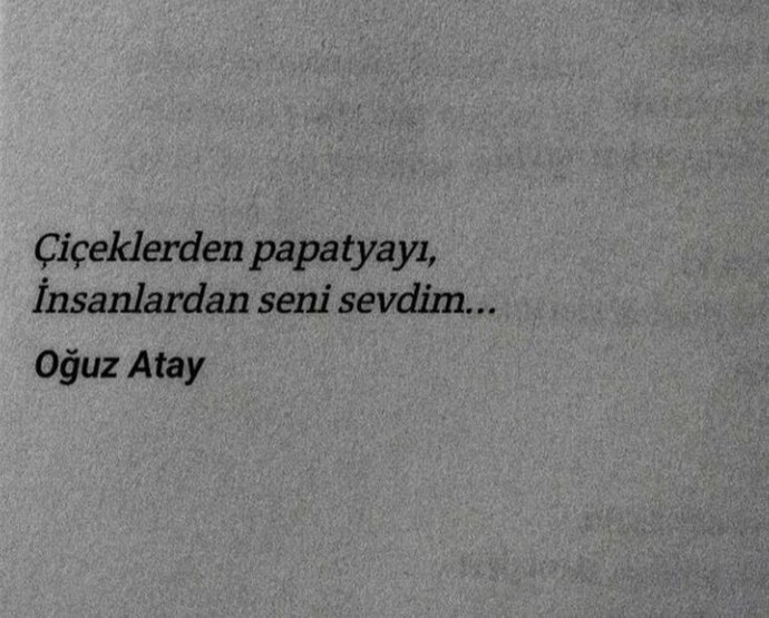 Çiçeklerden papatyayı, insanlardan seni sevdim dediğiniz birisi var mı?
