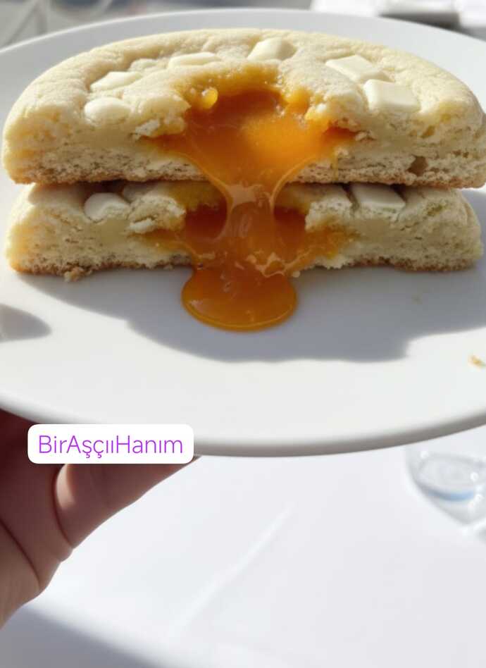 Portakal dolgulu beyaz çikolatalı cookie yaptım, sizce nasıl olmuş yer miydiniz?