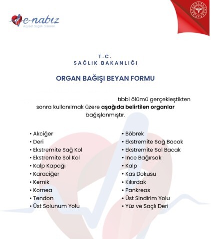 Organ bağışına bakış açınız nedir?