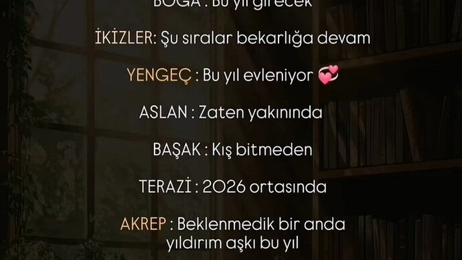 Bu sene burçlarda evlilik gözüküyor mu?