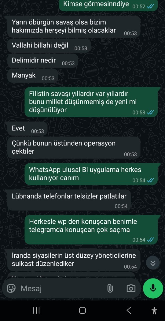 Sevgilim, WhatsApp sıkıntılı bir uygulama, artık ɓurdan değil telegramdan konuşalım dedi, sizce ne kadar mantıklı?