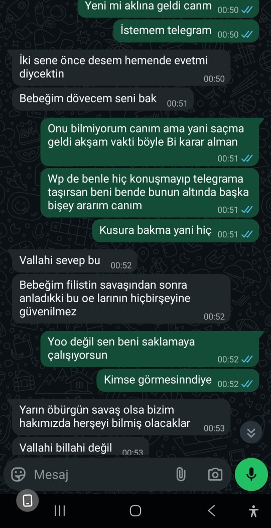 Sevgilim, WhatsApp sıkıntılı bir uygulama, artık ɓurdan değil telegramdan konuşalım dedi, sizce ne kadar mantıklı?