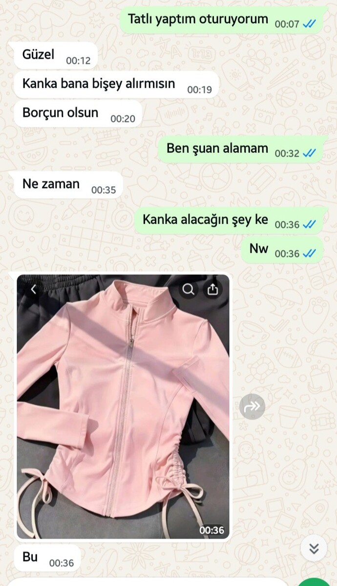 Arkadaşım bana kıyafet AL dedi. Sizce verdiğim cevap da haklı miyim?