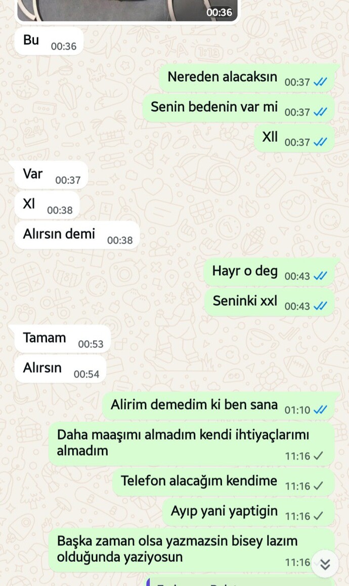 Arkadaşım bana kıyafet AL dedi. Sizce verdiğim cevap da haklı miyim?