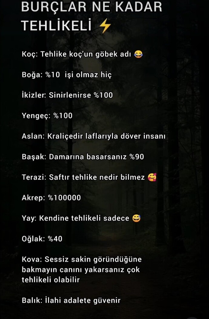 Burçlar ne kadar tehlikelidir?