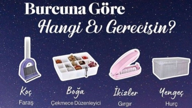 Burcuna göre hangi ev eşyası olurdun, sen kendini hangisi gibi hissediyorsun 😀?