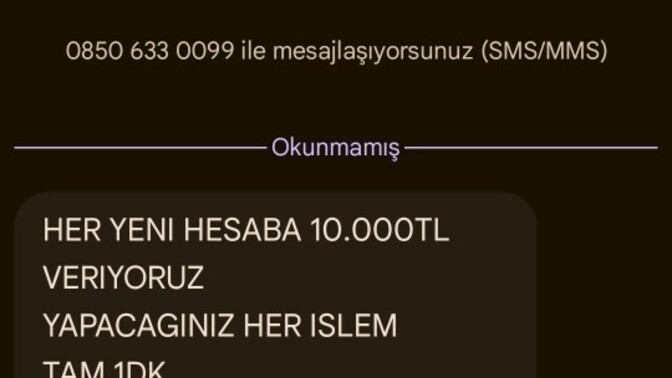 Bi kaç gündür böyle mesaj gelip duruyo bu nedir?
