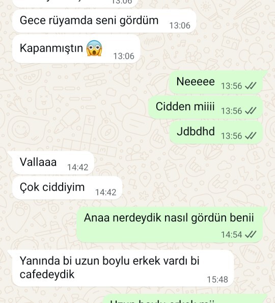 En son rüyanda kimi gördünnn?