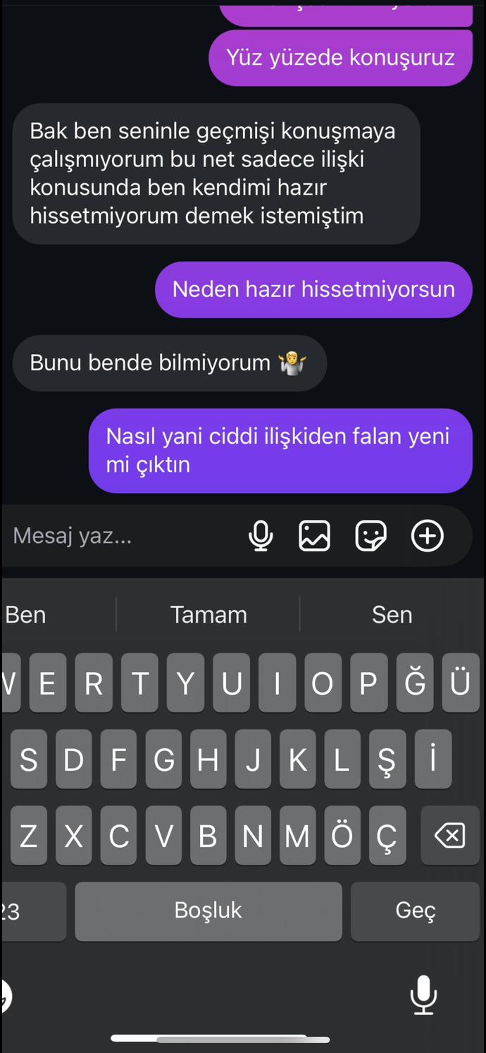 Eski sevgiliyle fake hesaptan konuşmak?