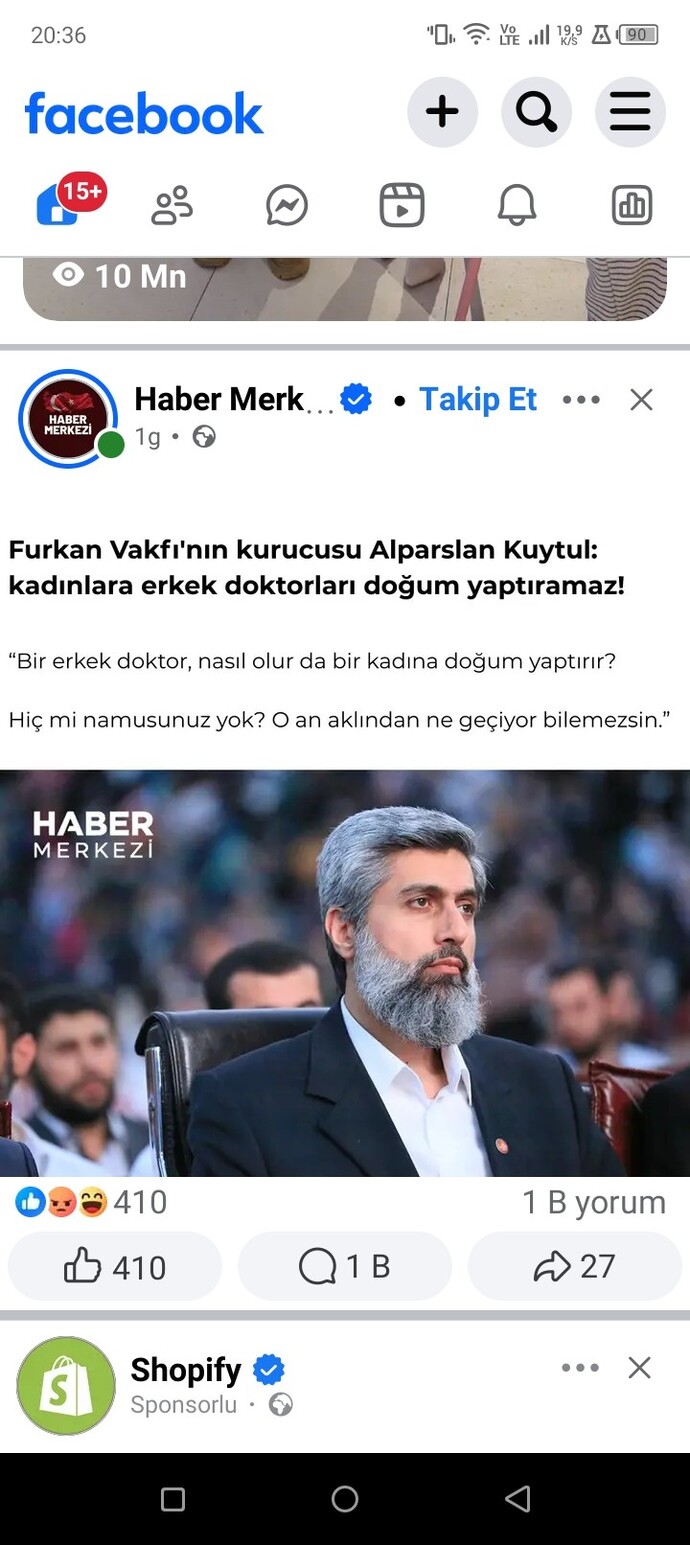 Bu ne diyor şimdi kadın okumasın ama kadın erkek doktora gitmesin olur mu?