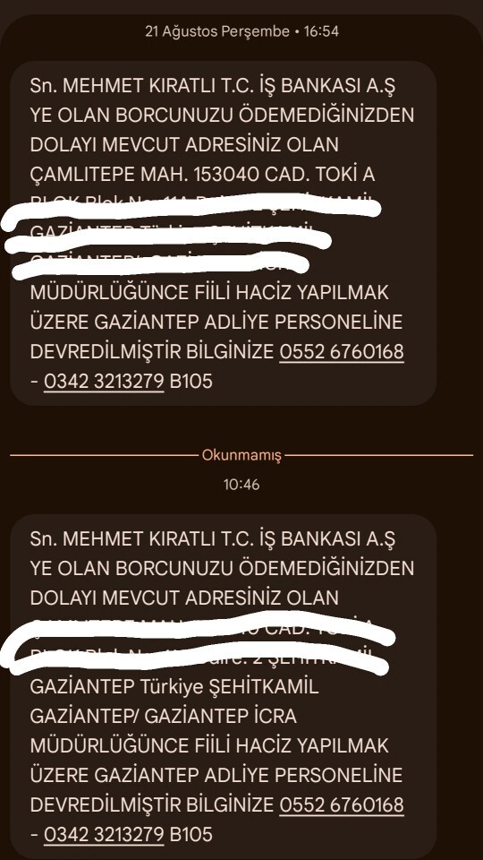 8 Ekimde evime hacize geldiler bunlar yine mı hacize gelicek bilgisi olan varsa yardımcı  olur musunuz?