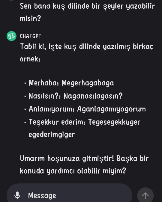 Kuş dili anlayıp ya da  konuşabilir misiniz?