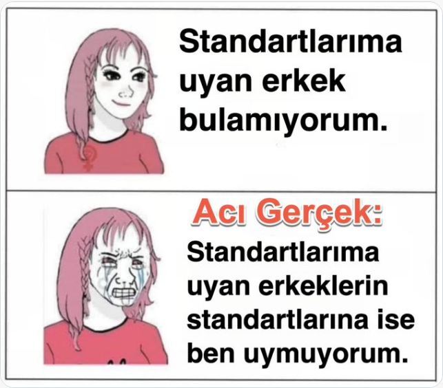 Karşı cins için standartlarınız yüksek mi?