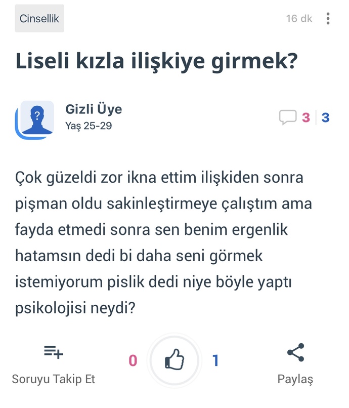 Adam 18 yaş altındaki kıza tec*avüz etmiş, burada nasıl anlatabiliyor?