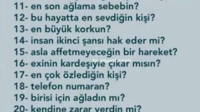 Hadi bana soru sorunn?