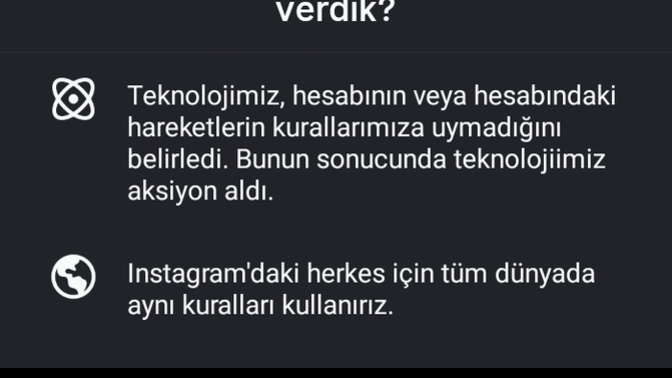 Instagram hesabım durduk yere kalıcı kapatıldı, nasıl geri alabilirim?