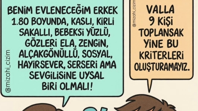 Evlilik kriterleriniz neler, eş seçiminde hangi özellikler sizin için olmazsa olmaz?