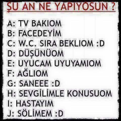 Şu anda ne yapıyorsunuz, uyuyor musunuz yoksa hâlâ uyanık mısınız 😊?