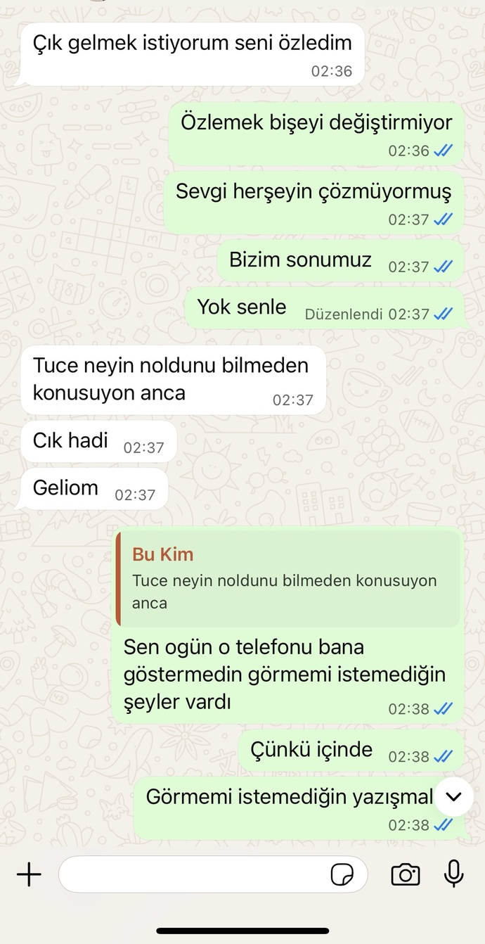 Eski sevgilim aradı açmadım böyle konuşuyor ne yapmalıyım?