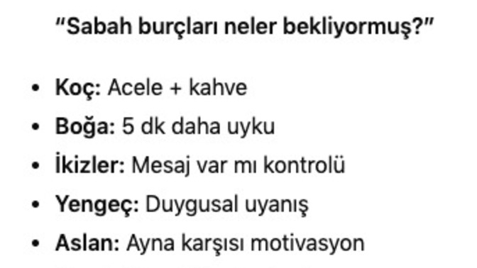 Sabah Burçları neler bekliyormuş :D?